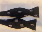 Product Description: Black Butterfly Bow Tie with Pink Bulls</br> Bull BowTie