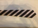 Product Description: 31/4 Black tie with pink and white stripes. - OUT OF STOCK</br> Sunday Long Tie